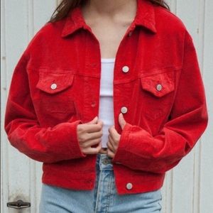 BRAND NEW red corduroy jacket